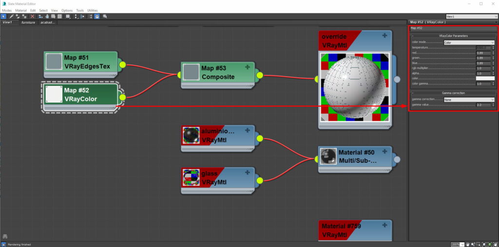 vray material para nuestra maqueta virtual de 3ds max