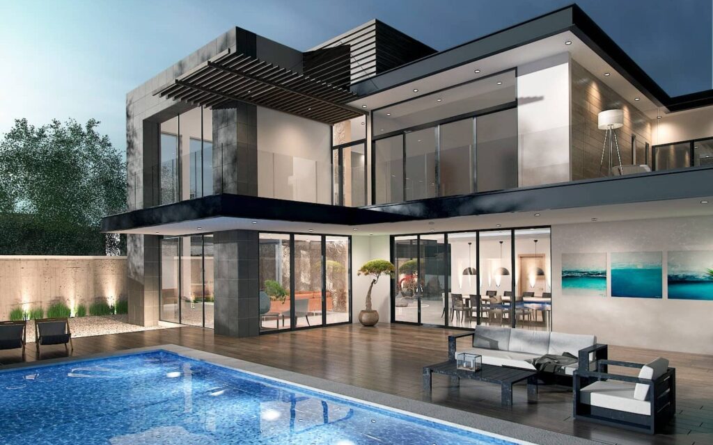 El diseño de casa moderna se plasma perfectamente en este proyecto arquitectónico