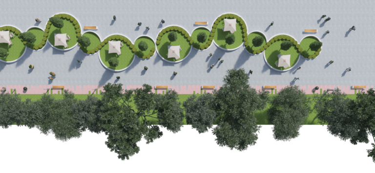 Maqueta render parque público