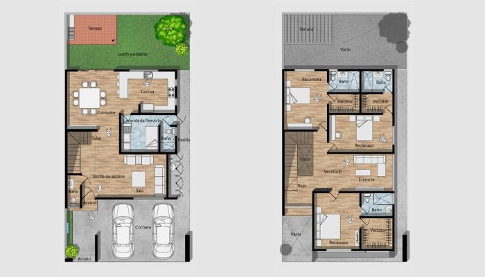 Planos de casa 10 x 20 modelo fresno. planos de casa de 2 pisos
